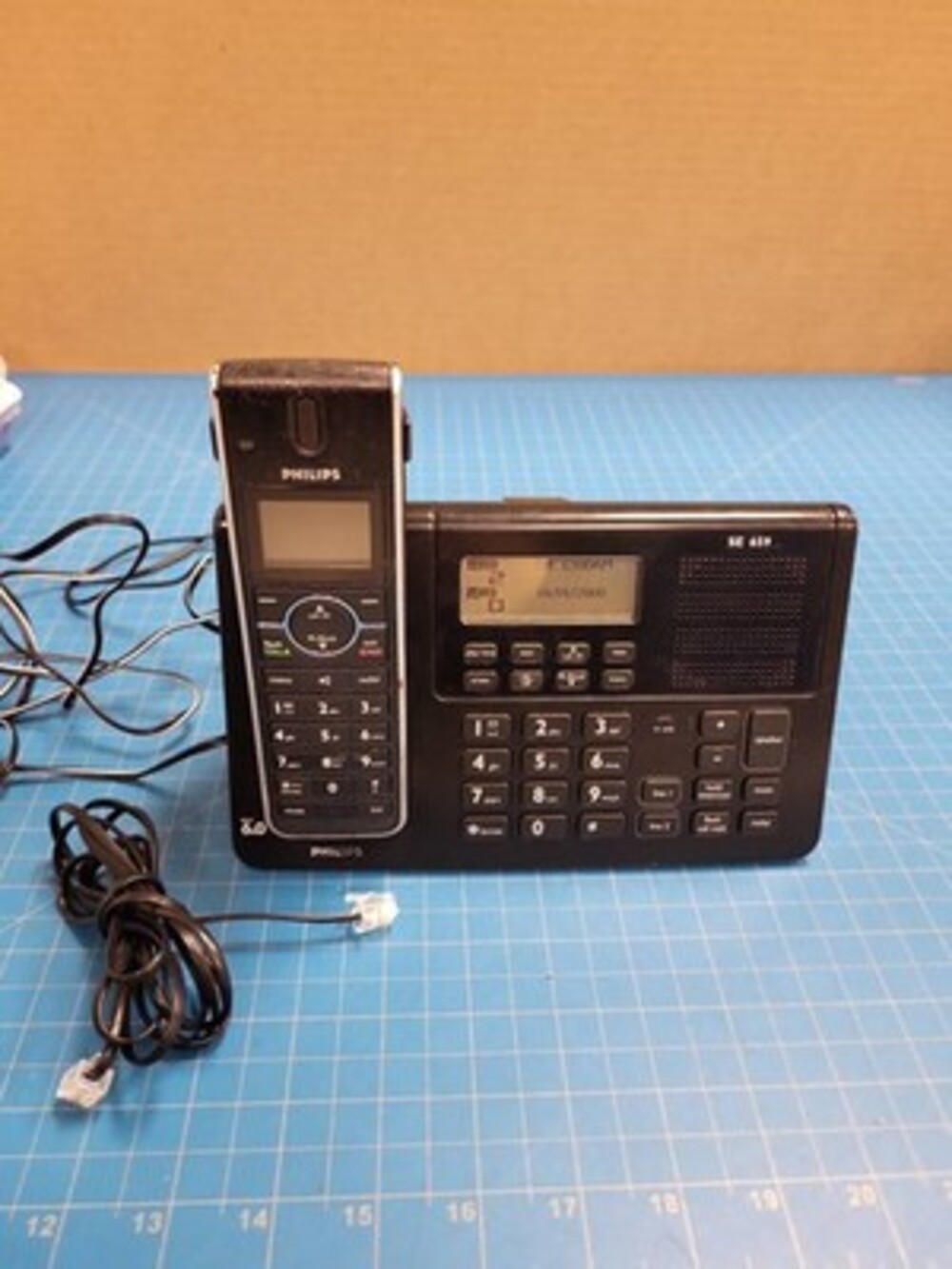 Philips SE659 Cordless Phone Base Handset Home Office Telephone System Black